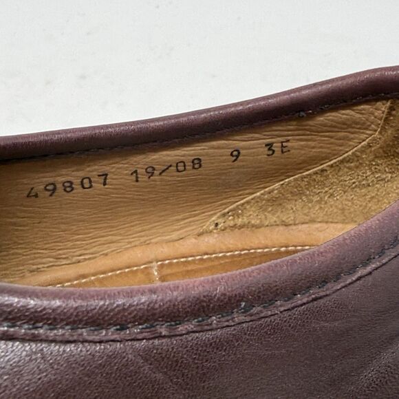 Allen Edmonds Modena Loafers Mens 9 EEE Wide Burgundy Leather Slip On Shoe Italy main image 5
